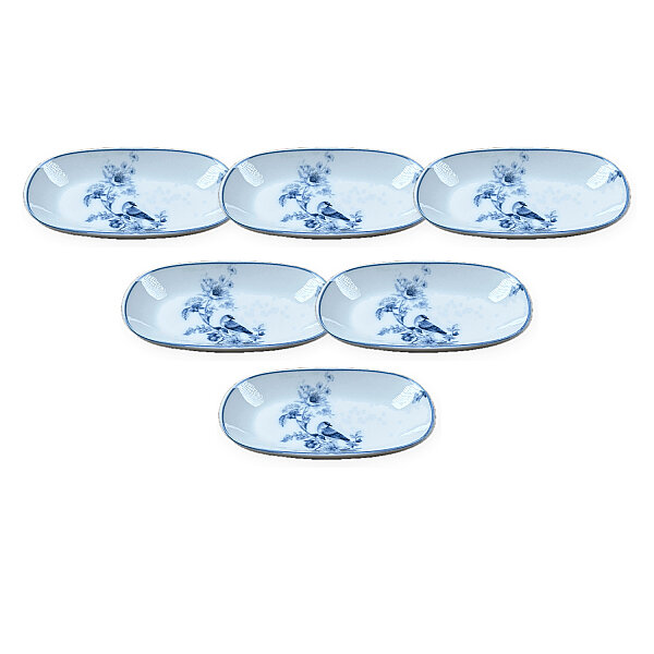Güral Porselen Kuş Desenli 15 cm 6'lı Meze ve Kahvaltı Tabağı - 2