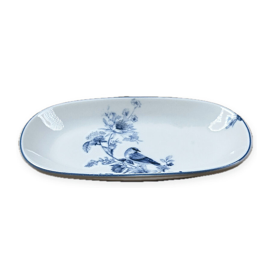 Güral Porselen Kuş Desenli 24 cm 2'li Orta Kayık Tabak - 3