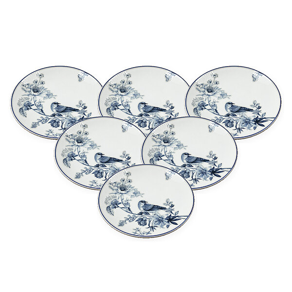 Güral Porselen Kuş Desenli 25 cm 6'lı Servis Tabağı - 2