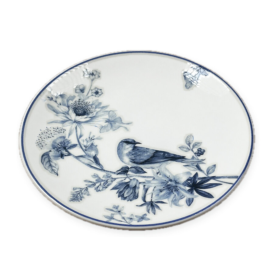 Güral Porselen Kuş Desenli 25 cm 6'lı Servis Tabağı - 3