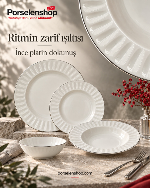 Güral Porselen Nexus Platin 24 Parça 6 Kişilik Yemek Takımı - 3