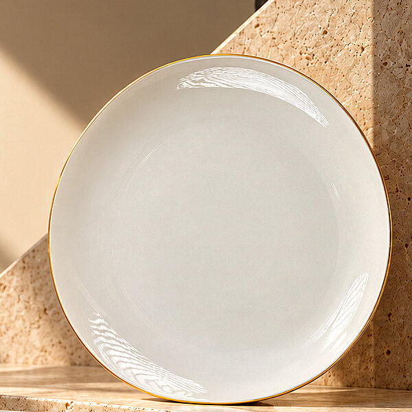Güral Porselen Roden Mat Gold File 6'lı Pasta Tabağı - Outlet - 3