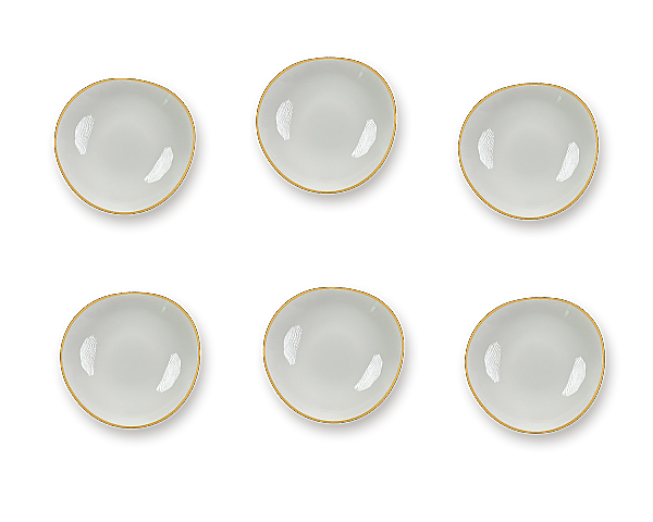 Güral Porselen Roden Mat Gold File 6'lı Pasta Tabağı - Outlet - 5