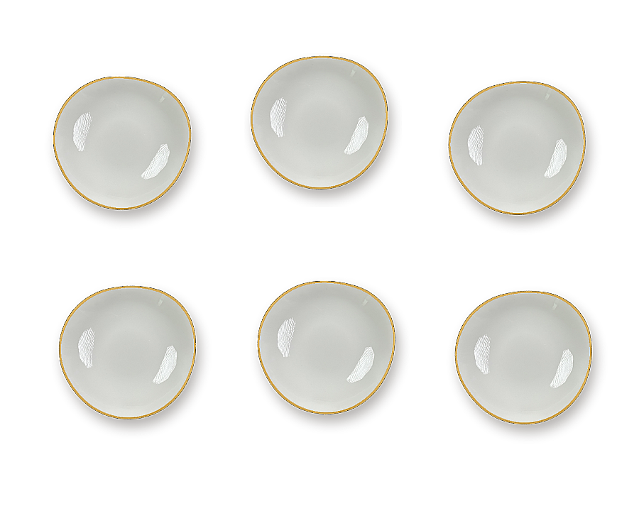 Güral Porselen Roden Mat Gold File 6'lı Pasta Tabağı - Outlet - 5