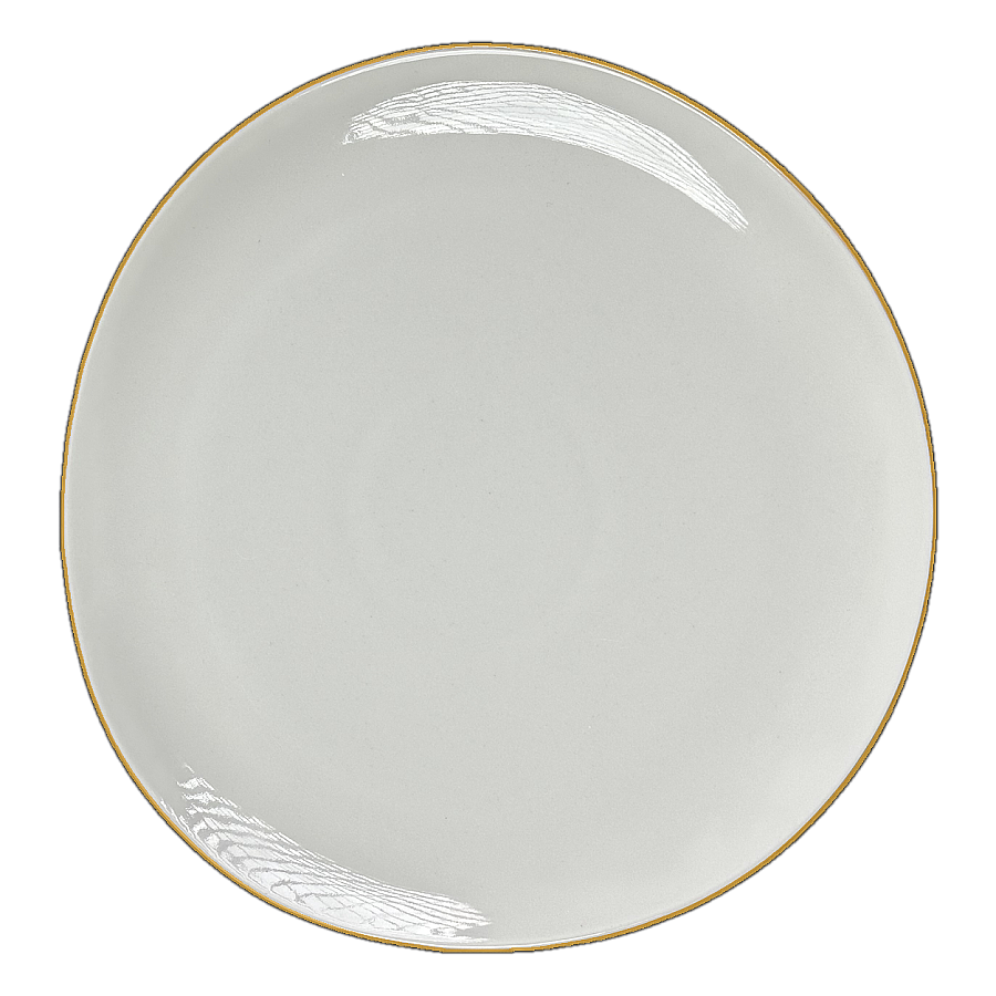 Güral Porselen Roden Mat Gold File 6'lı Servis Tabağı - Outlet - 4