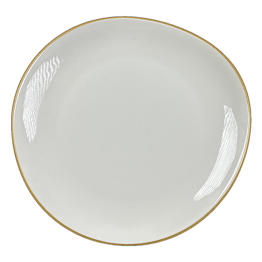 Güral Porselen Roden Mat Gold File 6'lı Yemek Tabağı - Outlet - 4
