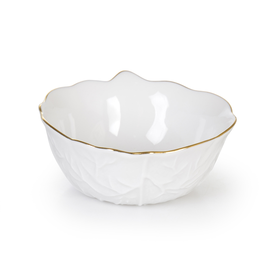 İpek Porselen Gold Yaprak Kase 8,5 cm 6’lı - 2