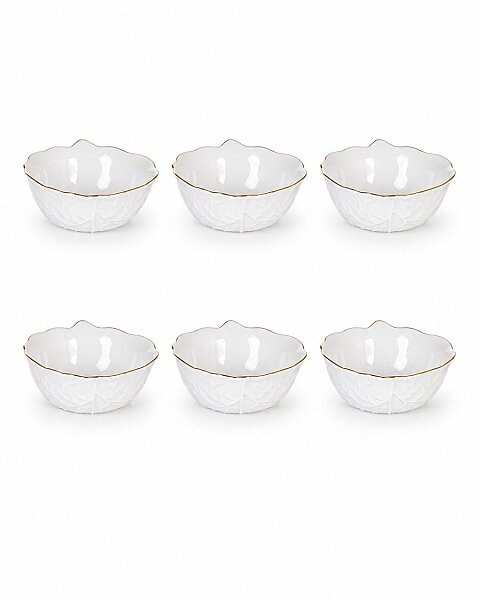 İpek Porselen Gold Yaprak Kase 8,5 cm 6’lı - 3