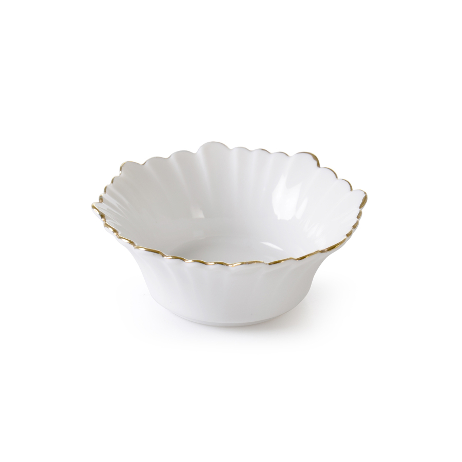 İpek Porselen Lotus Altın Yaldızlı 8 cm Kase 6’lı - 2