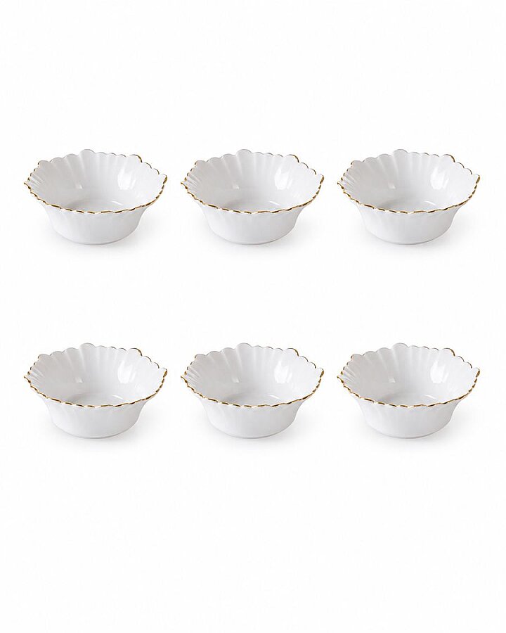 İpek Porselen Lotus Altın Yaldızlı 8 cm Kase 6’lı - 3