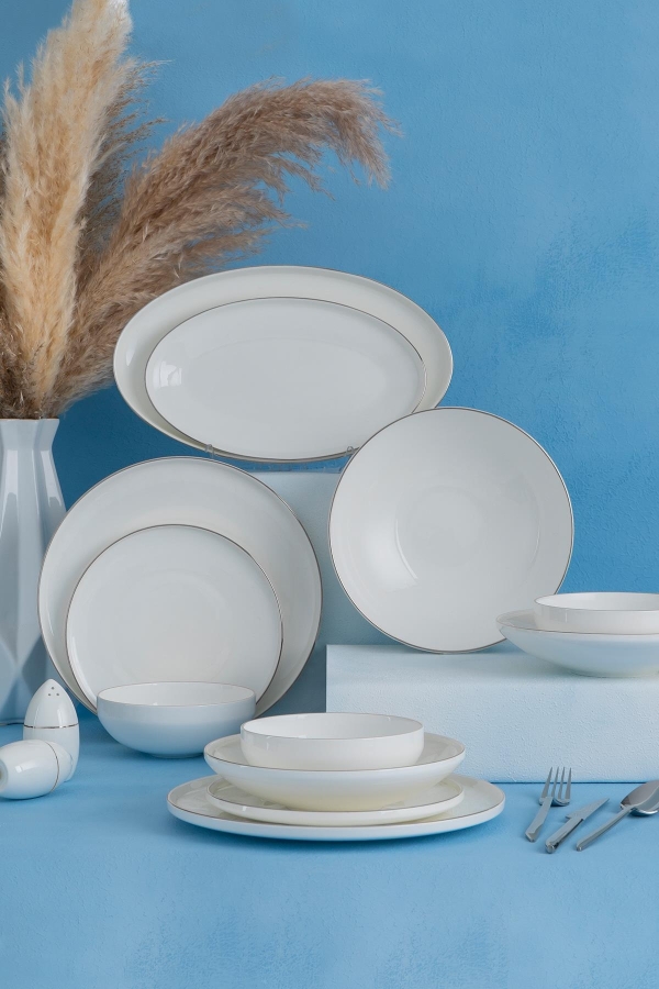 Mira 6 Kişilik 30 Parça Bone Yemek Takımı - Silver - 1