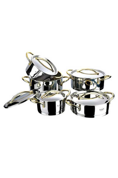 OMS Collection 1011 Silindir Tencere Seti Gold