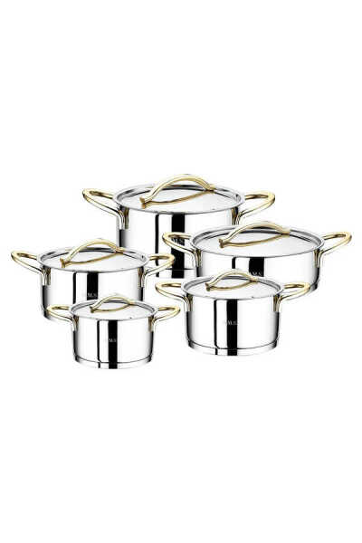 OMS Collection 1011 Silindir Tencere Seti Gold - 2