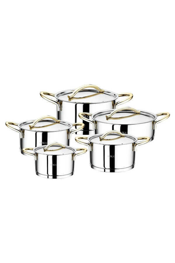 OMS Collection 1011 Silindir Tencere Seti Gold - 2