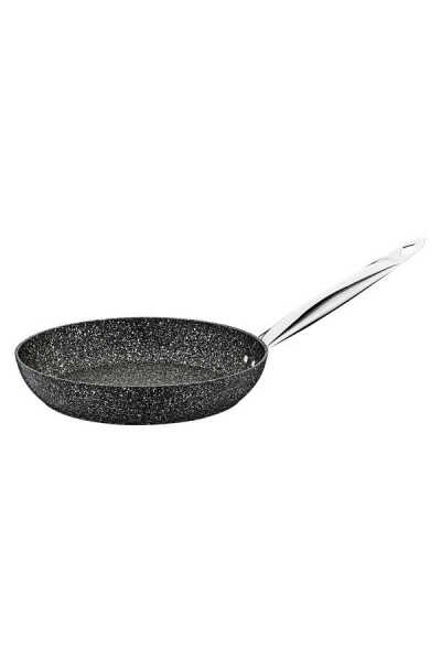 OMS Collection 3207 Tek Parça Biogranit İndüksiyonlu Ocaklara Uygun 26x5,5 Cm - 2,2 Litre Tava Siyah Renk