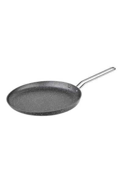 OMS Collection 3234 - Tek Parça, Bio Granit, Ergonomik, Yapıştırmaz 24 Cm Krep Tavası Gri Gövde, Platin Detay - 2