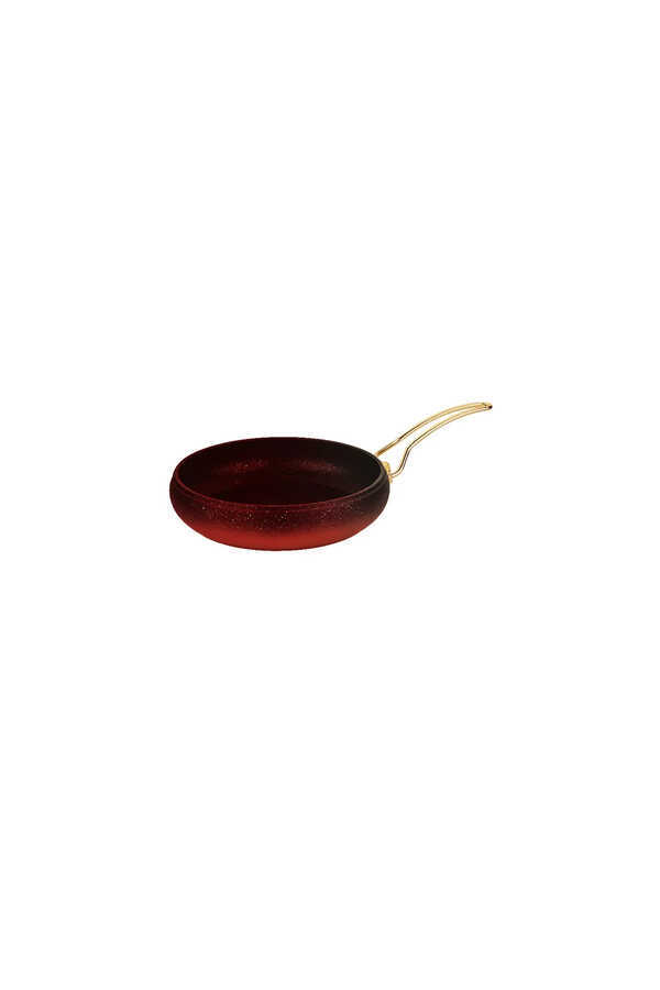 OMS Collection 3241 - Tek Parça - Bio Granit, 26x7 Cm - 2,8 Litre, Çok Amaçlı Tava, Siyah Gold Gövde, Gold Detay - 4