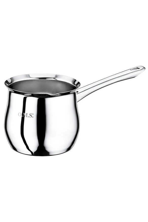 OMS Collection 7016 ( No; 3 ) İndüksiyonlu, Dökme Ağızlı, 1.Sınıf Paslanmaz Çelik, 0,35 Litre, Cezve Gümüş Renk