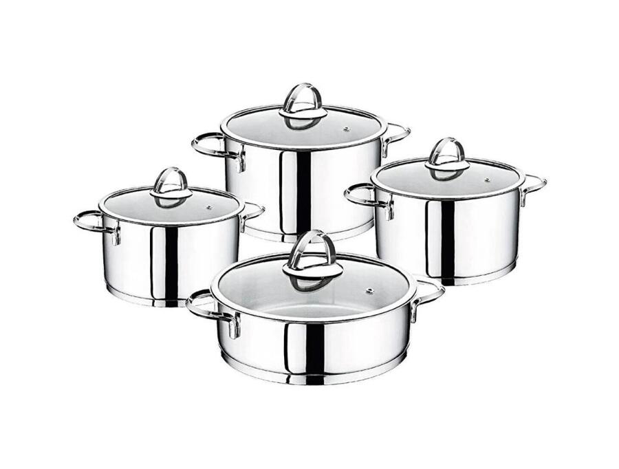 OMS Silindir set ezme çelik kulp 8 parça Silver - 1