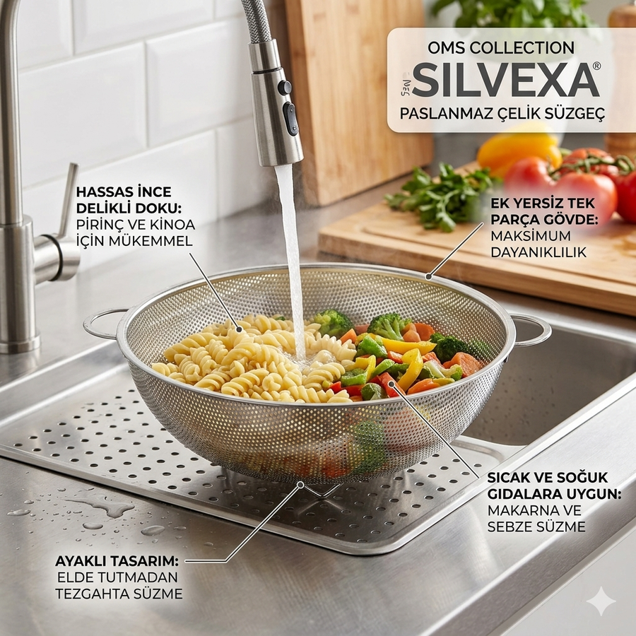 OMS Silvexa çelik süzgeç 25 cm - 1