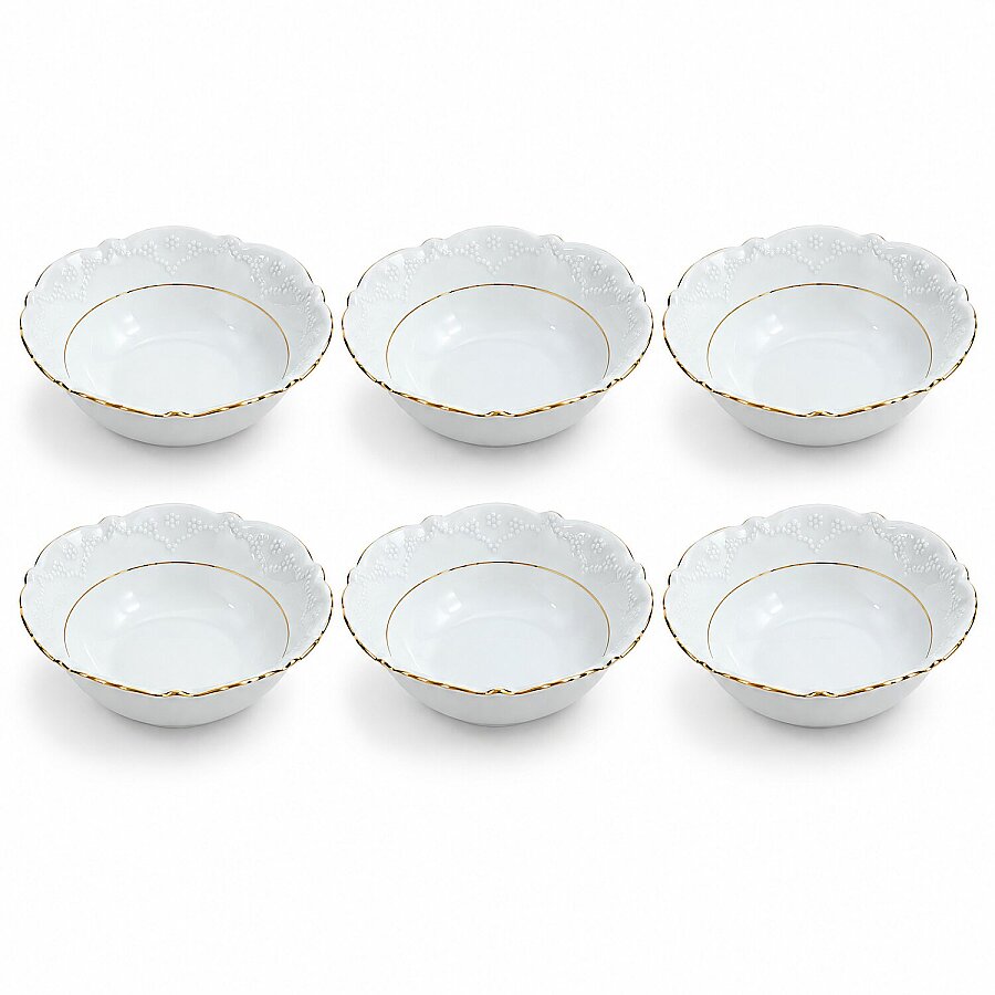Porland Altın Yaldızlı Kase 13 cm 6'lı - 1
