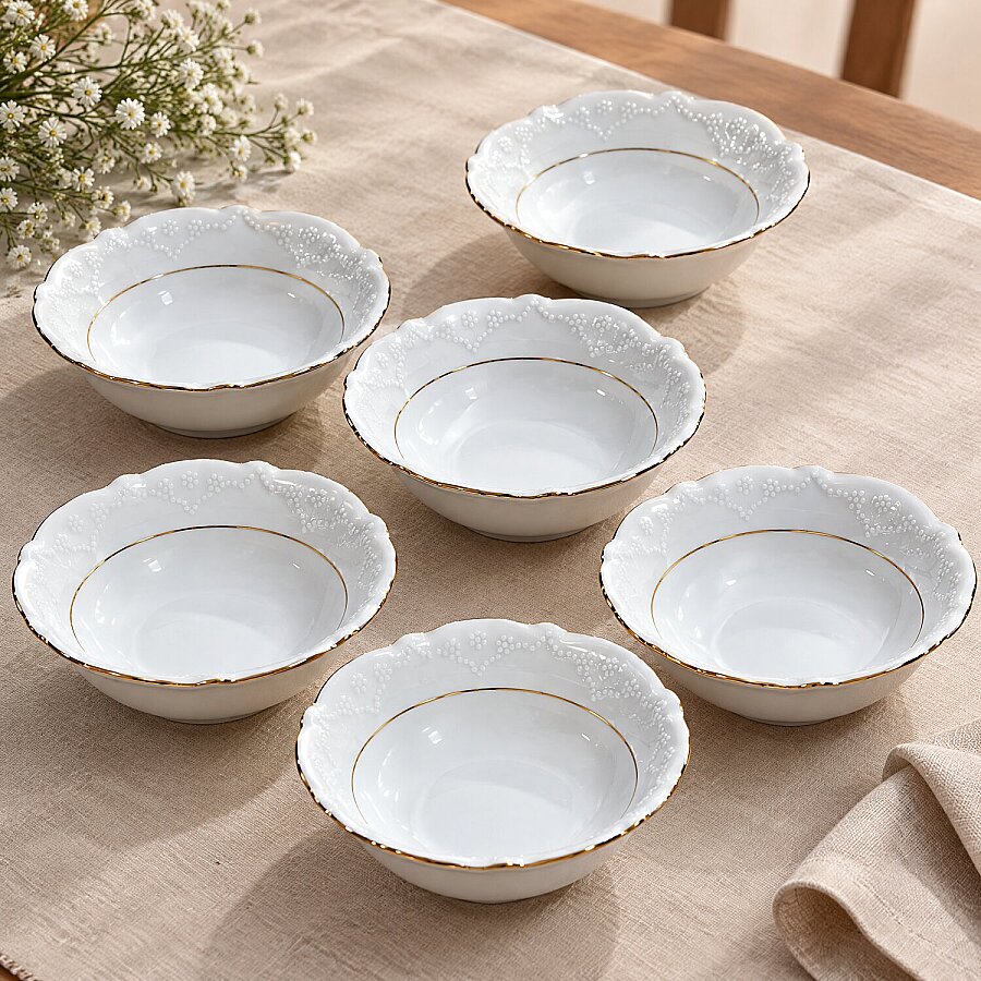 Porland Altın Yaldızlı Kase 13 cm 6'lı - 2