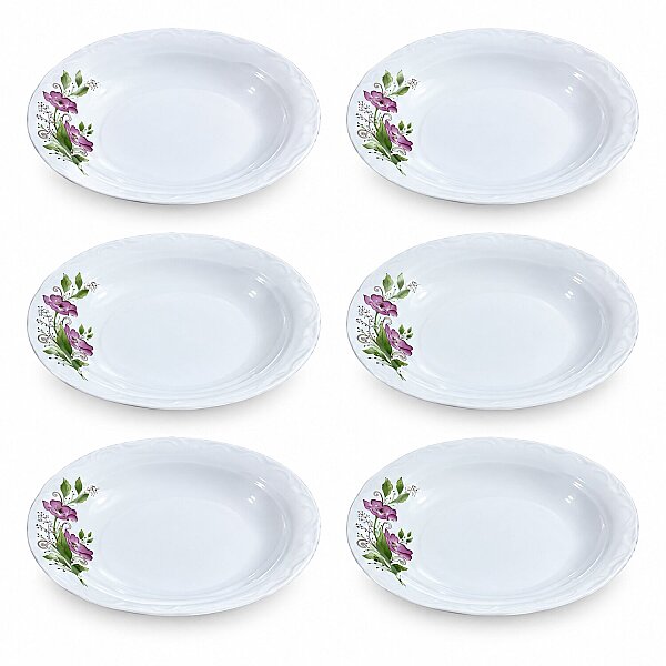 Porland Lal Çukur Yemek Tabağı 20 cm 6'lı