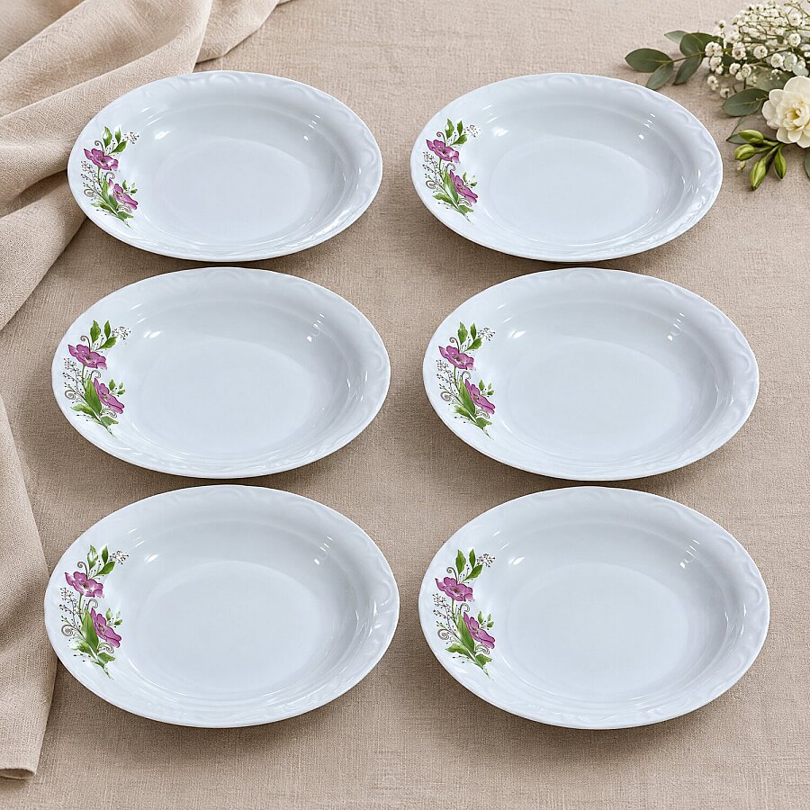 Porland Lal Çukur Yemek Tabağı 20 cm 6'lı - 2