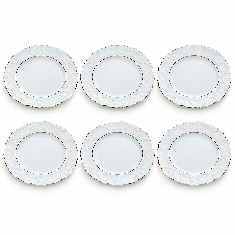 Porland Yaldızlı Servis Tabağı 24 cm 6'lı - 1