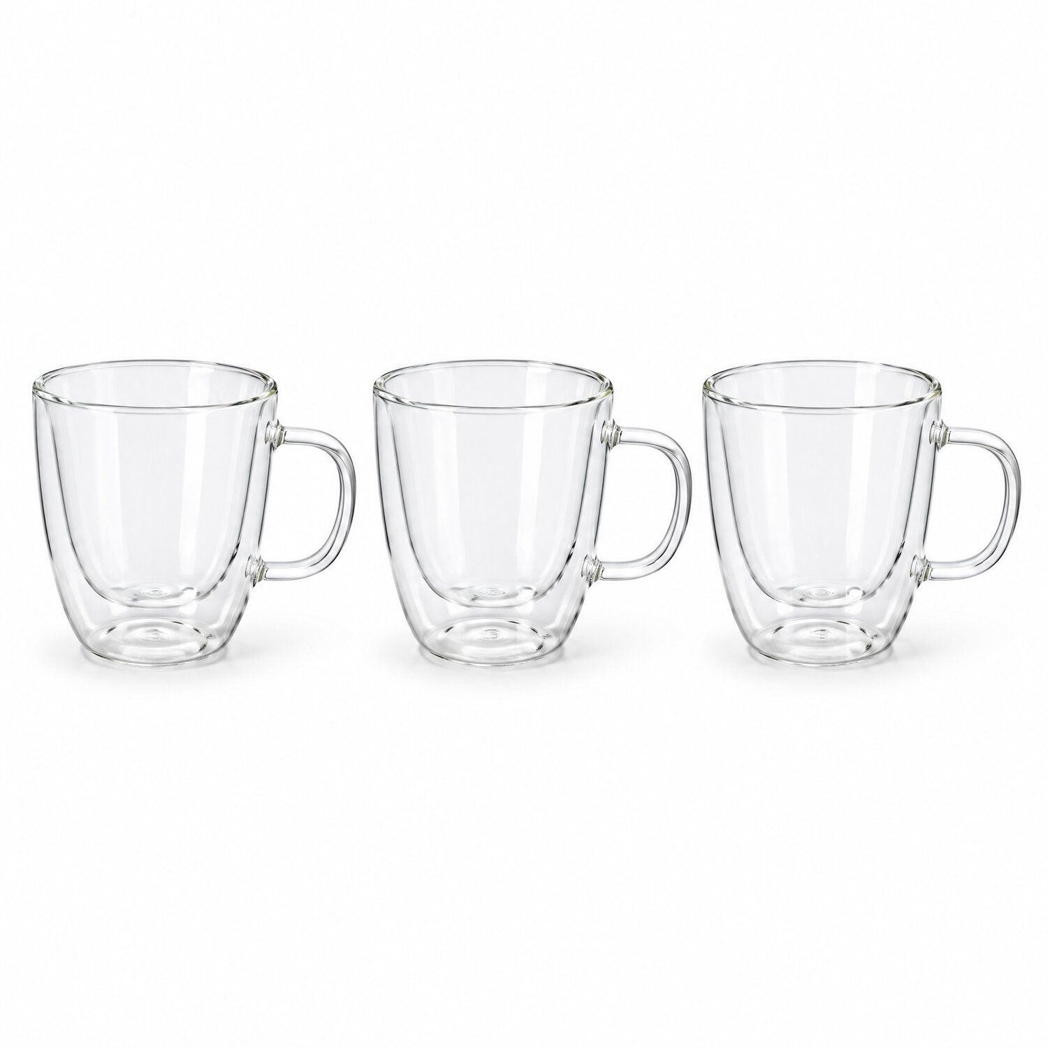 Zbern Çift Cidarlı Kulplu Bardak 250 ml 3'lü