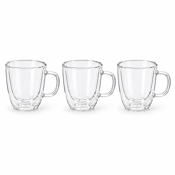 Zbern Çift Cidarlı Kulplu Bardak 250 ml 3'lü - 2