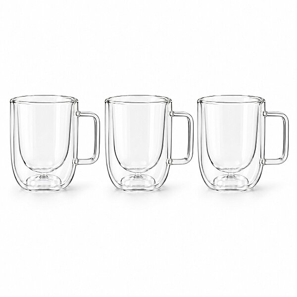 Zbern Çift Cidarlı Kulplu Bardak 350 ml 3'lü - 2