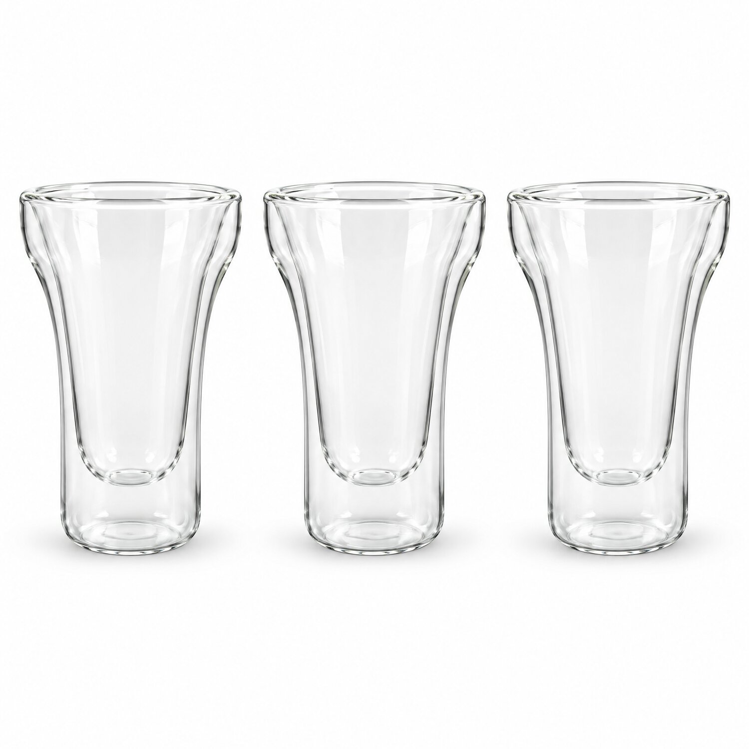 Zbern Çift Cidarlı Kulpsuz Bardak 350 ml 3'lü